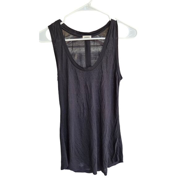 L'AGENCE 100% Modal Semi Sheer Black Tank Size Small - Picture 1 of 6